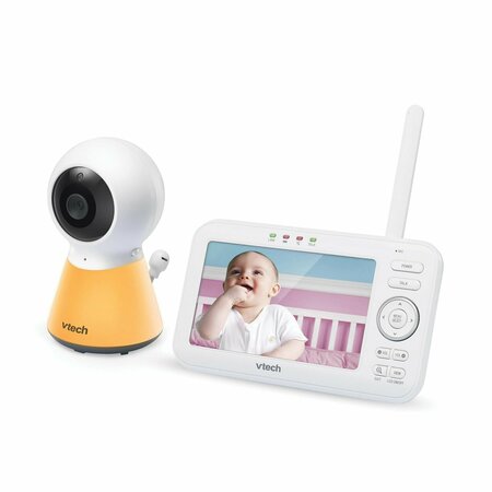 VTECH RM5254HD 1080p Video Baby Monitor System with 5-In. Display and Adaptive Night-Light, White VM5254